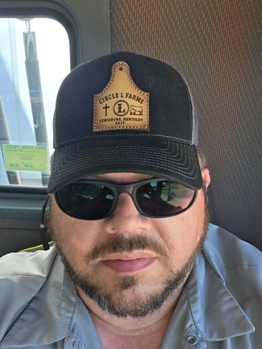 Customer photo review of Premium Custom Leather Patch Hats (Wholesale)