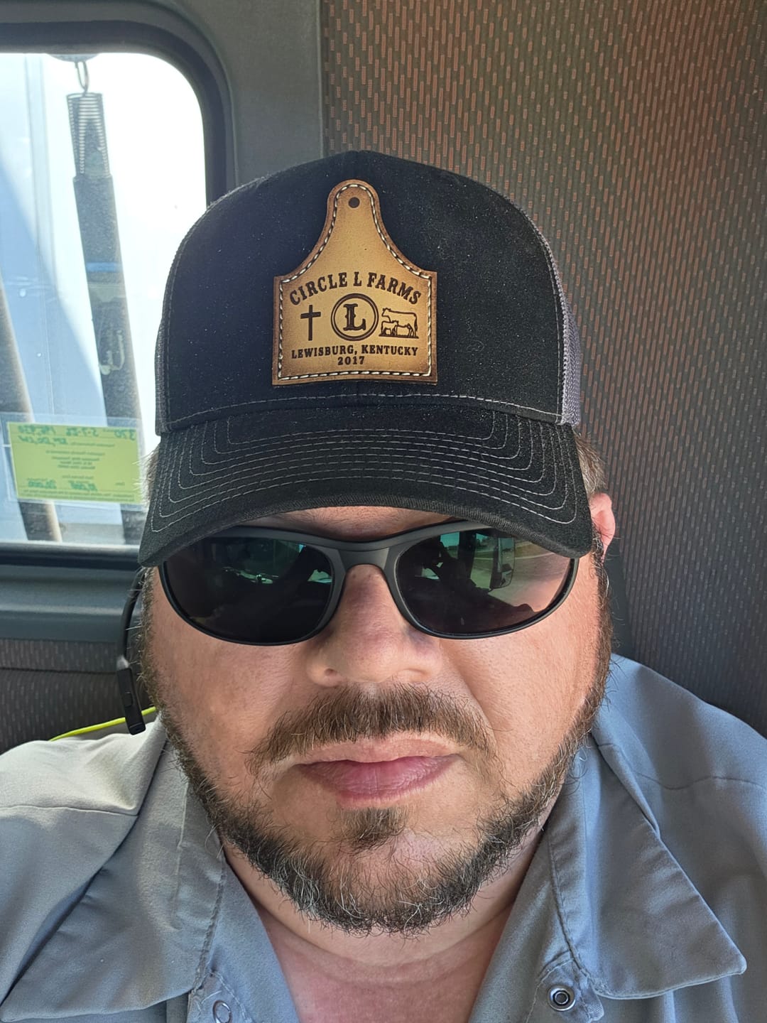 Customer photo review of Premium Custom Leather Patch Hats (Wholesale)