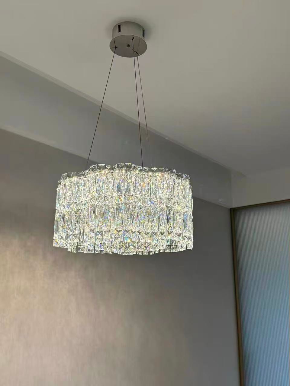 Customer photo review of WOMO Flower Chrome Crystal Chandelier-WM2405