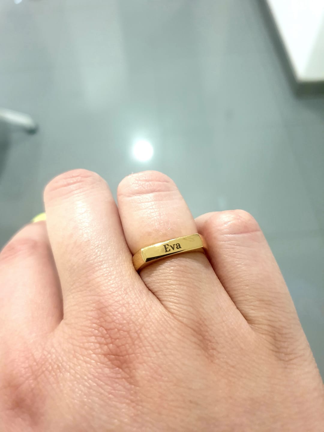 Customer photo review of Anel Hera Personalizável