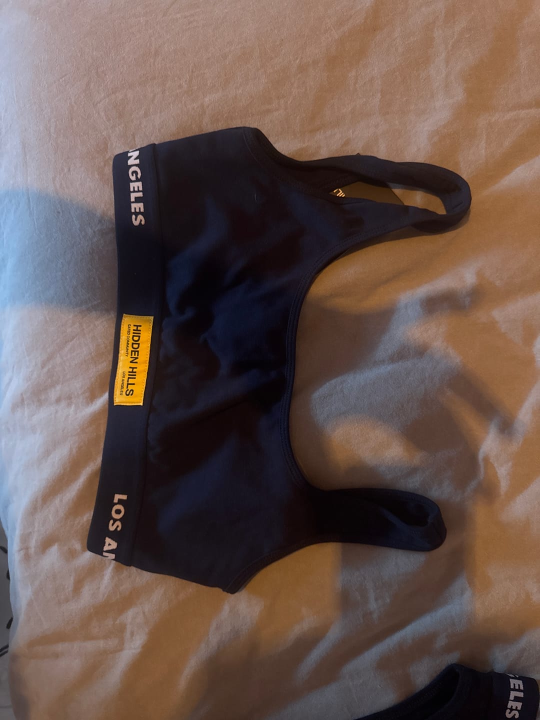 Customer photo review of LABEL BRA TOP AMBER/NAVY