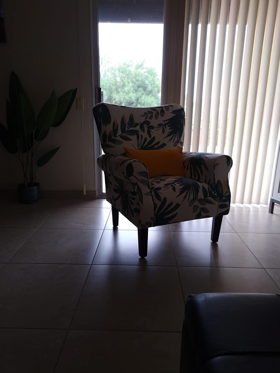 Customer photo review of Allston High Back Upholstered Accent Armchair