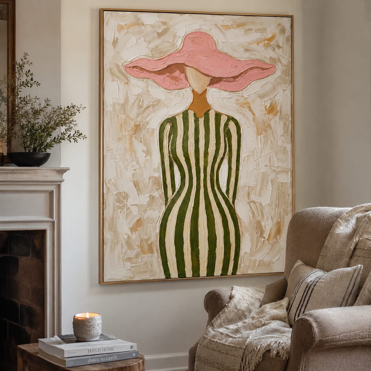 Customer photo review of Pink Canopy-Fashion Figure Painting