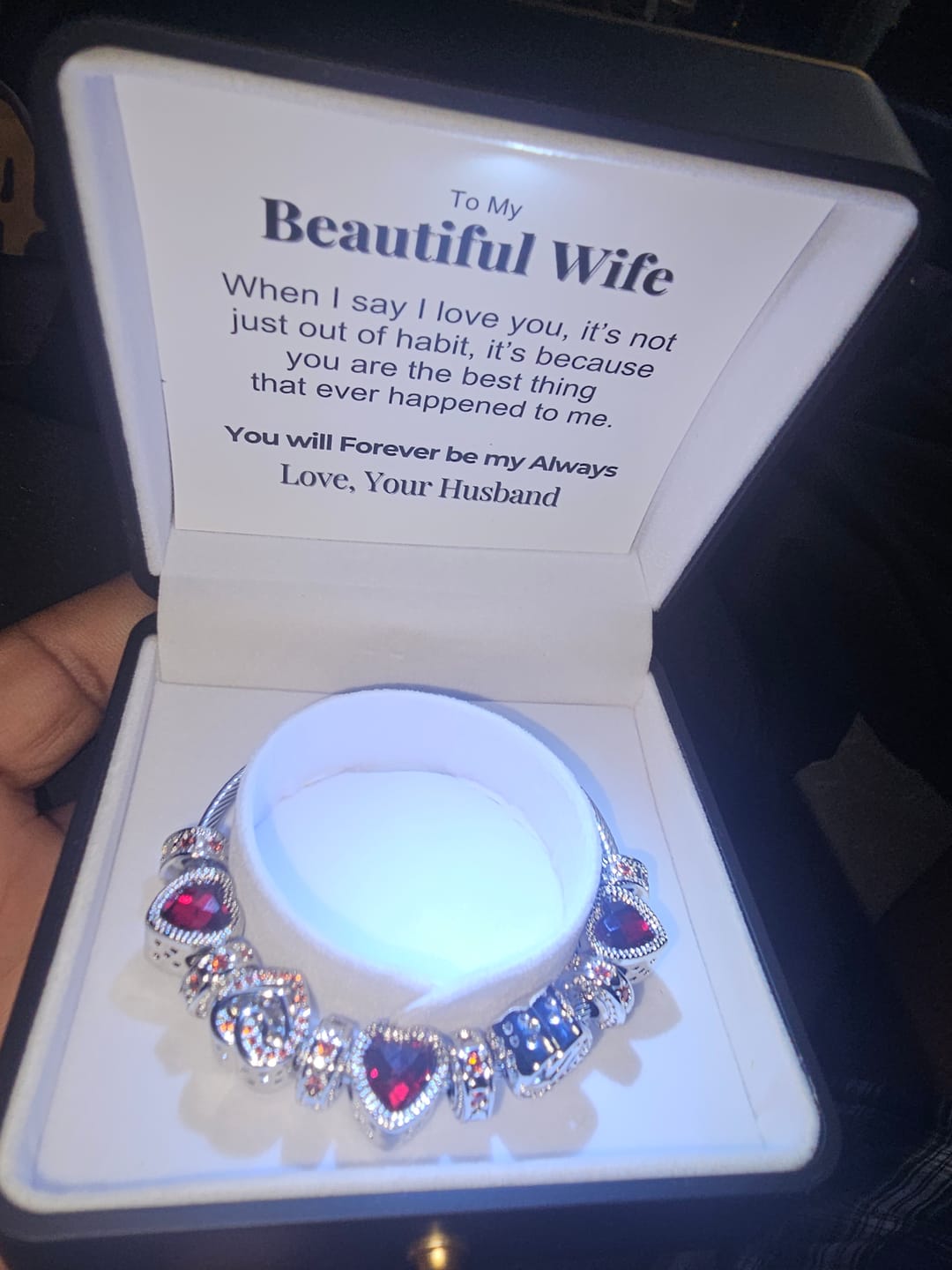 Customer photo review of To My Wife - You Are The Best Thing Bracelet