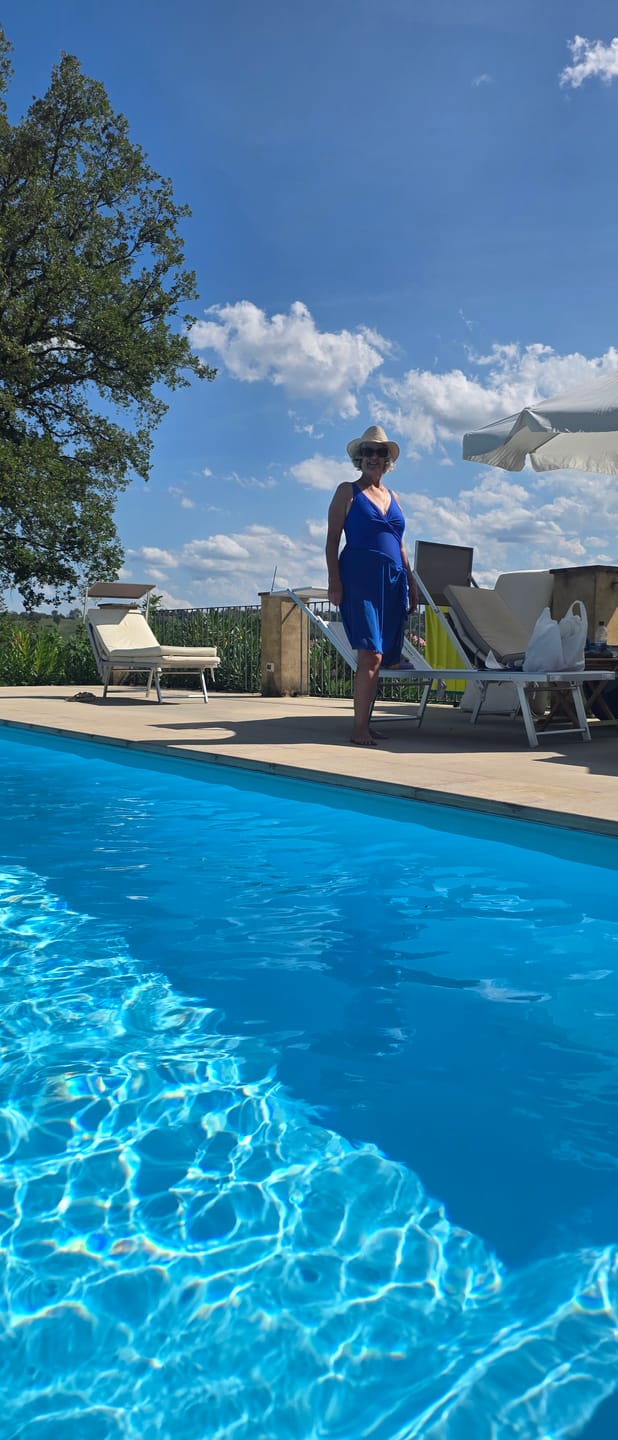 Customer photo review of Cobalt Mesh Sarong Pareo