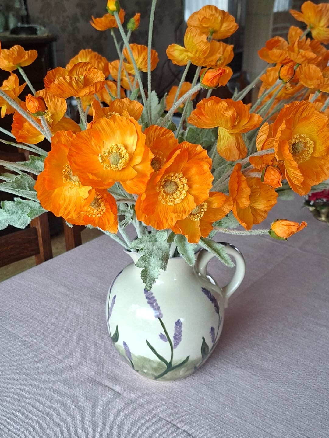 Customer photo review of Zijden Klaprozen - Licht oranje