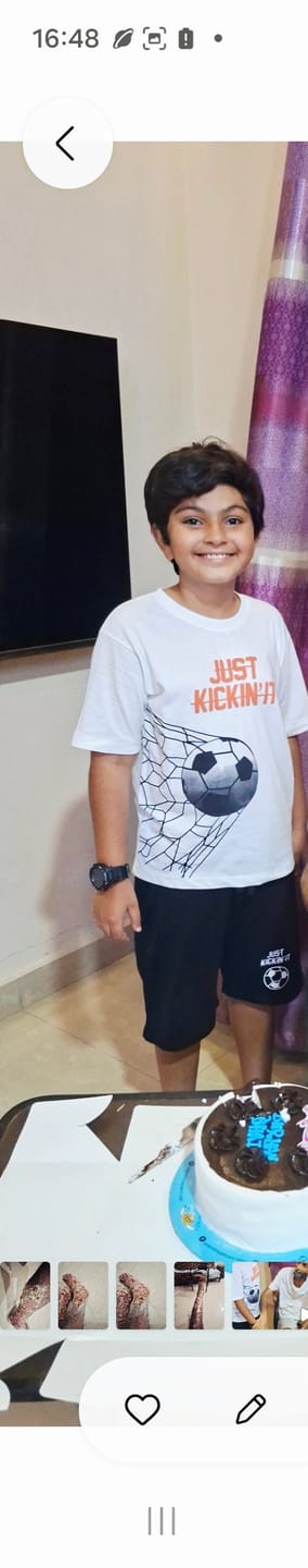 Customer photo review of Premium Quality "Just Kickin It" Printed Summer Suit For Boys