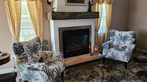 Customer photo review of Allston High Back Upholstered Accent Armchair