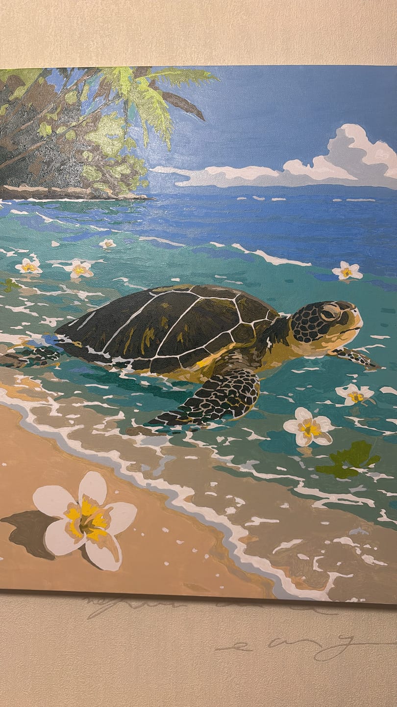 Customer photo review of Turtle Bay | Paint by Number