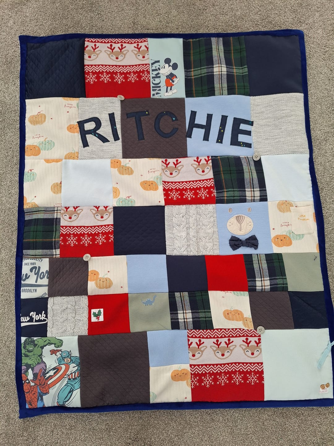 Customer photo review of Plain Plush Fleece Fabric