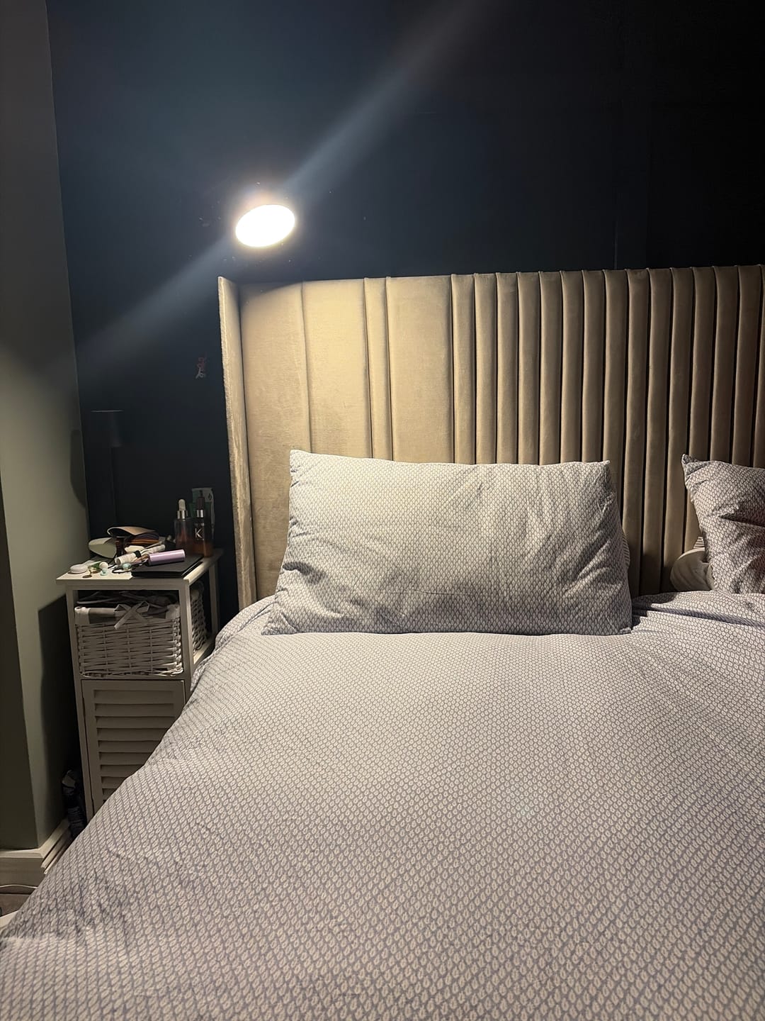 Customer photo review of Ivy Mink / Pebble Panelled Bed with Wings