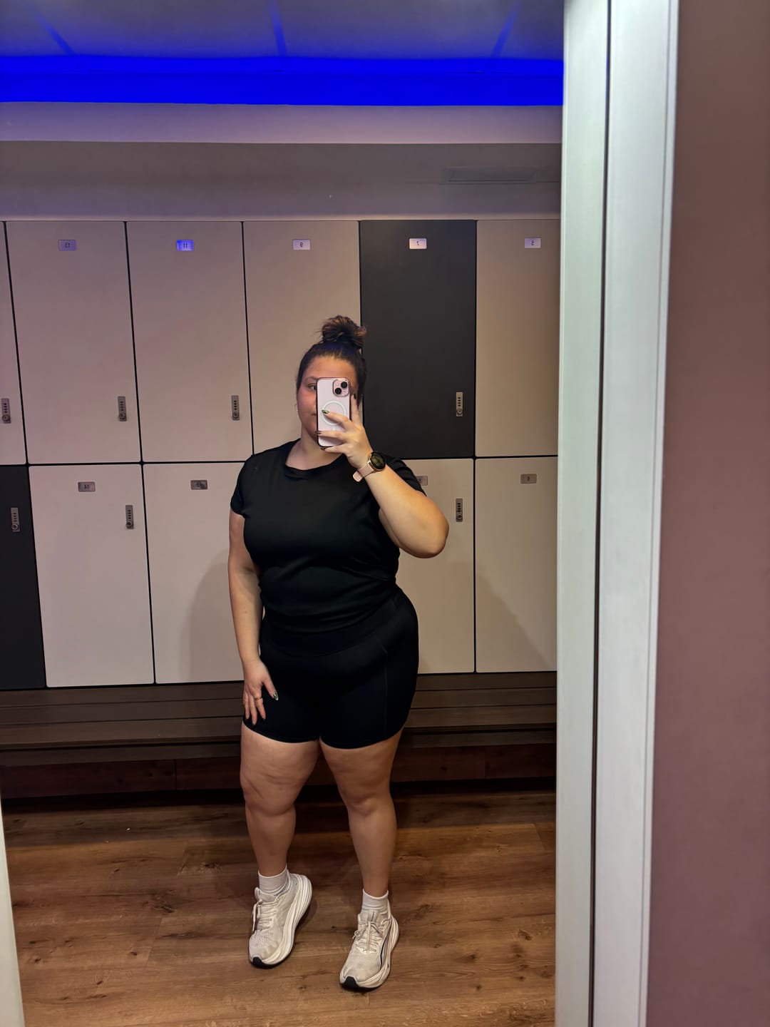 Customer photo review of High-Rise Pockets Shorts