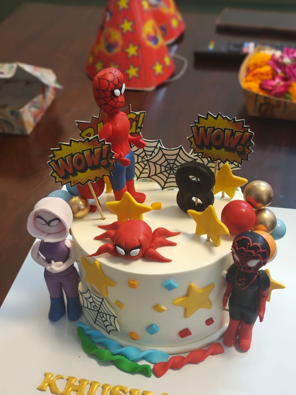 Customer photo review of Spiderverse Theme Cake