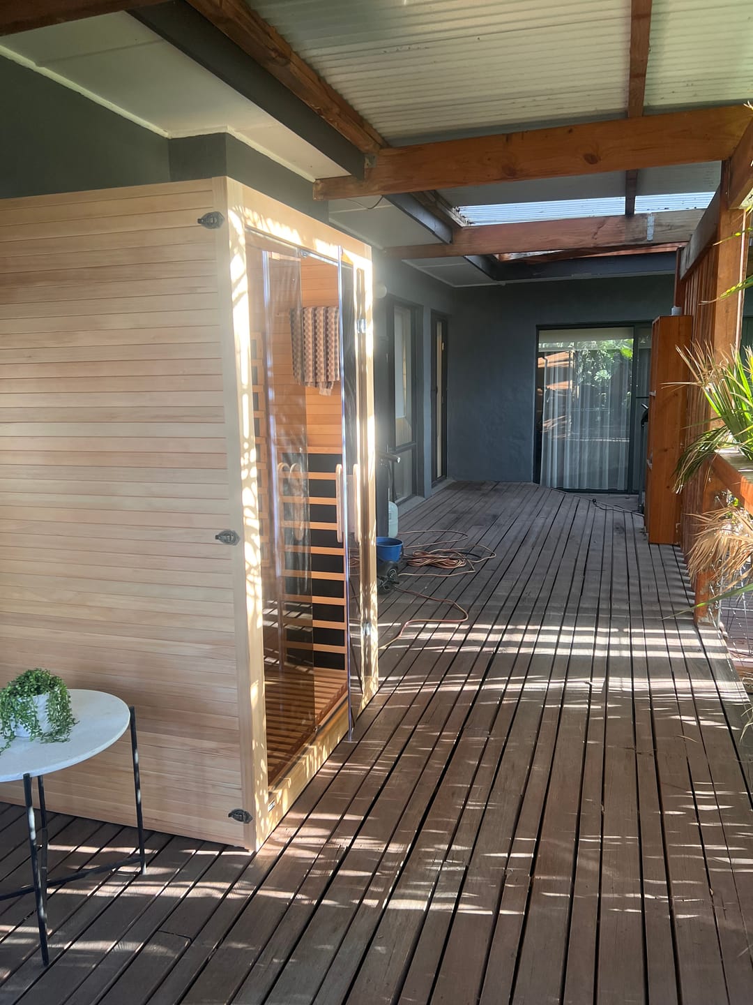 Customer photo review of Kylin Low EMF Carbon Infrared Sauna Room 2 Person H6203 (Floor Heater included)