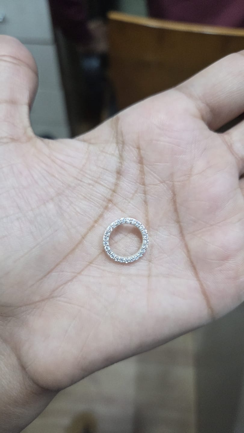 Customer photo review of White Zircon Gem Pendant 925 Sterling Silver