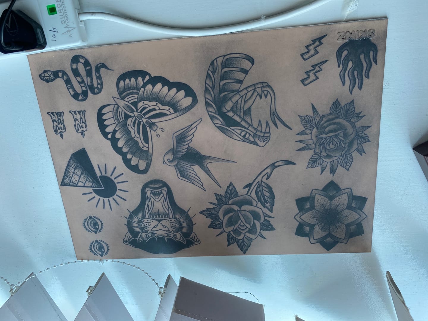 Customer photo review of Tattoo Practice Skin | Size Large A3 | Single Sheet