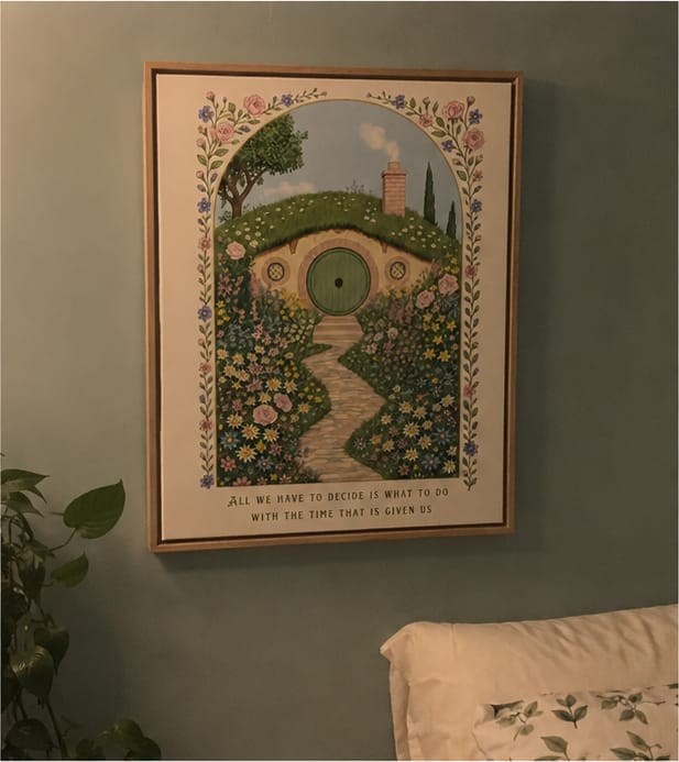 Customer photo review of Enchanted Garden Cottage Canvas Wall Art