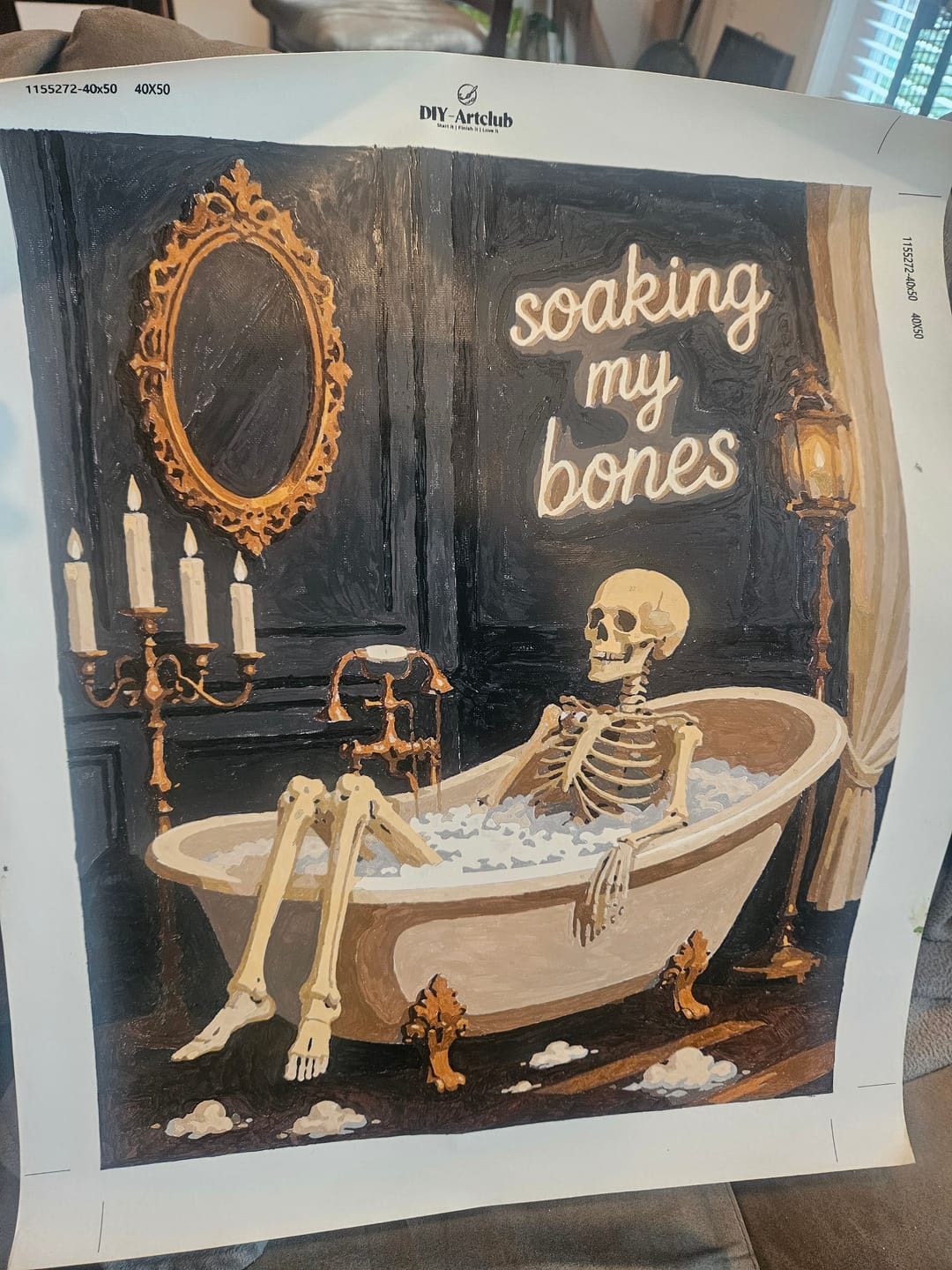 Customer photo review of Soaking My Bones | Paint by Number