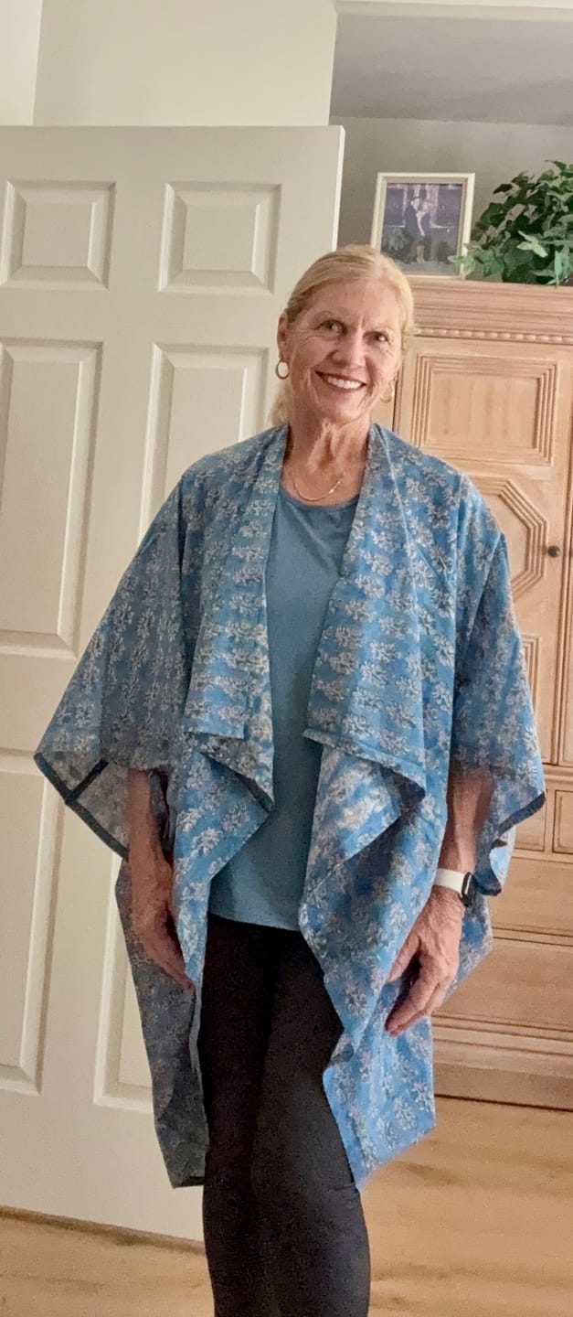 Customer photo review of NEW! Block Print Kimono No. 85
