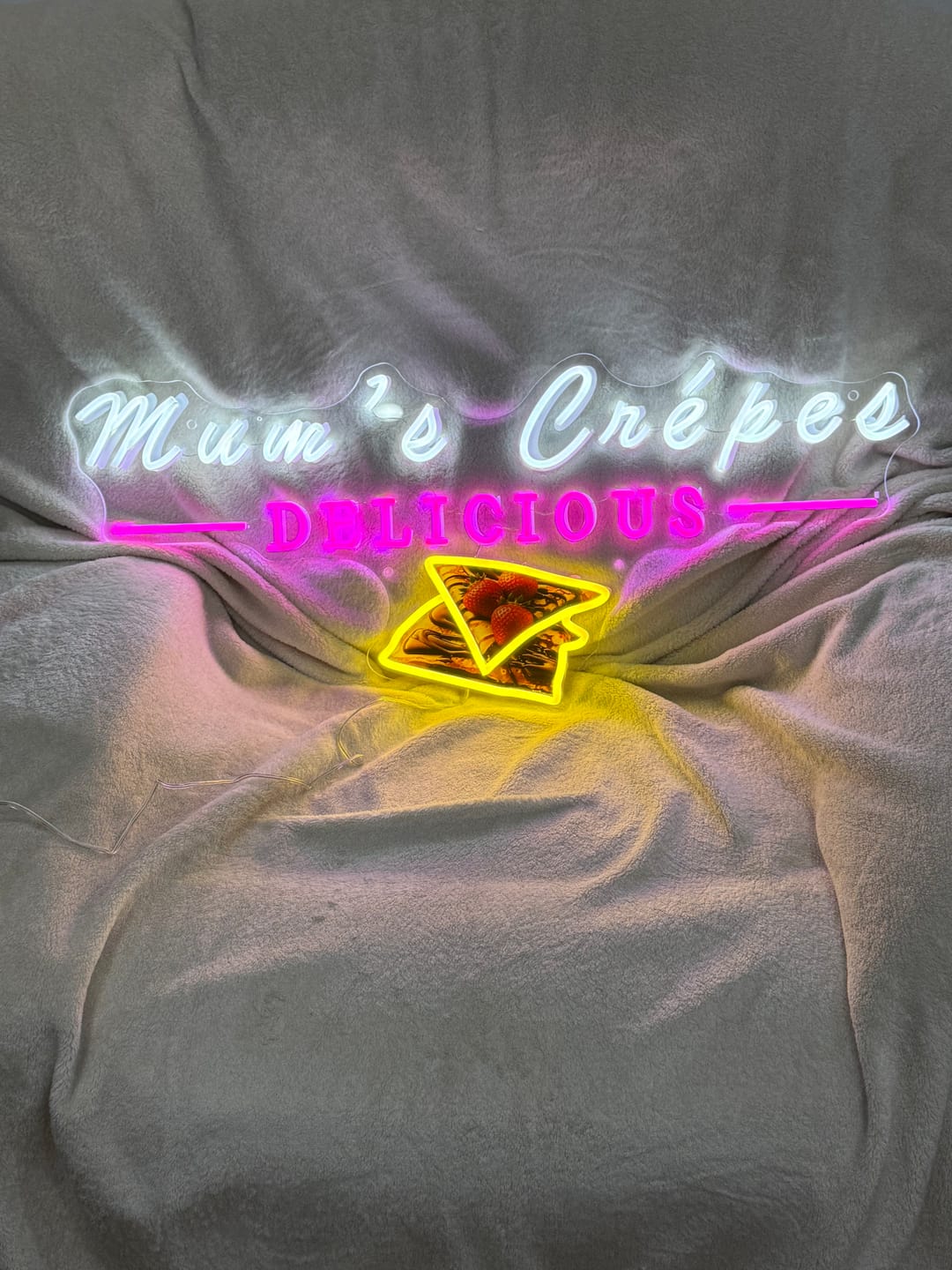 Customer photo review of Mum’s Crepes delicious | LED Neon Sign