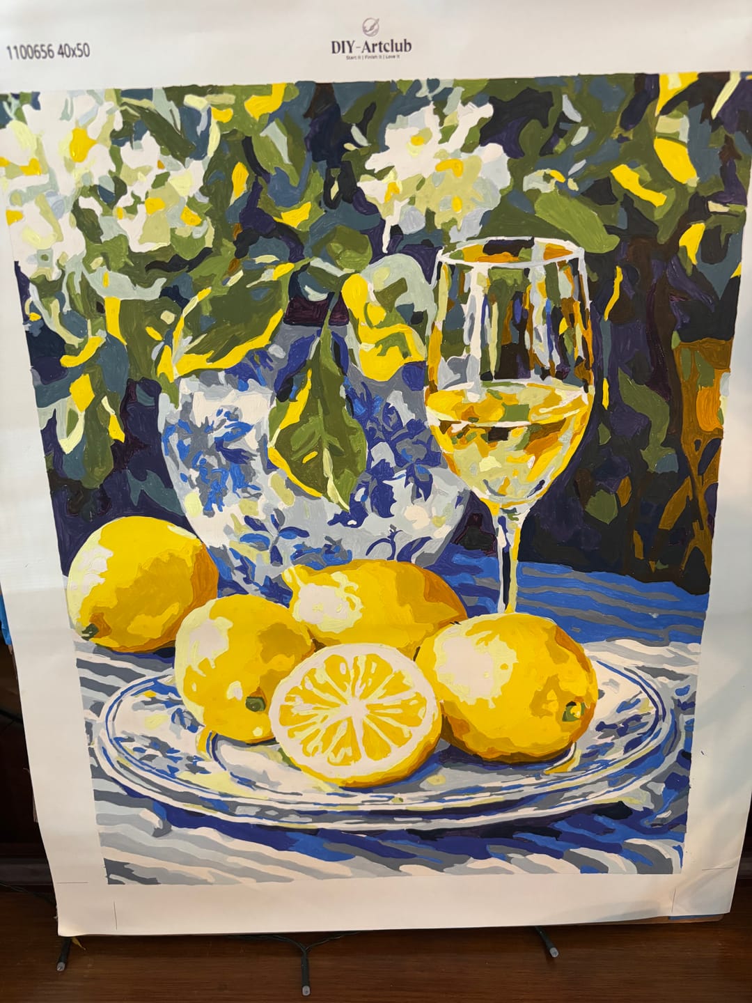 Customer photo review of Lemons and Wine | Paint by Numbers