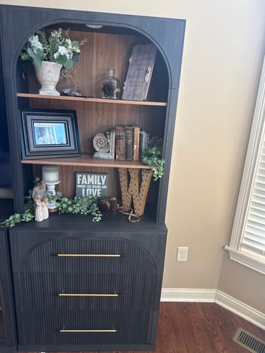 Customer photo review of Jagger 72" Tall Modern Bookcases (Set of 2)