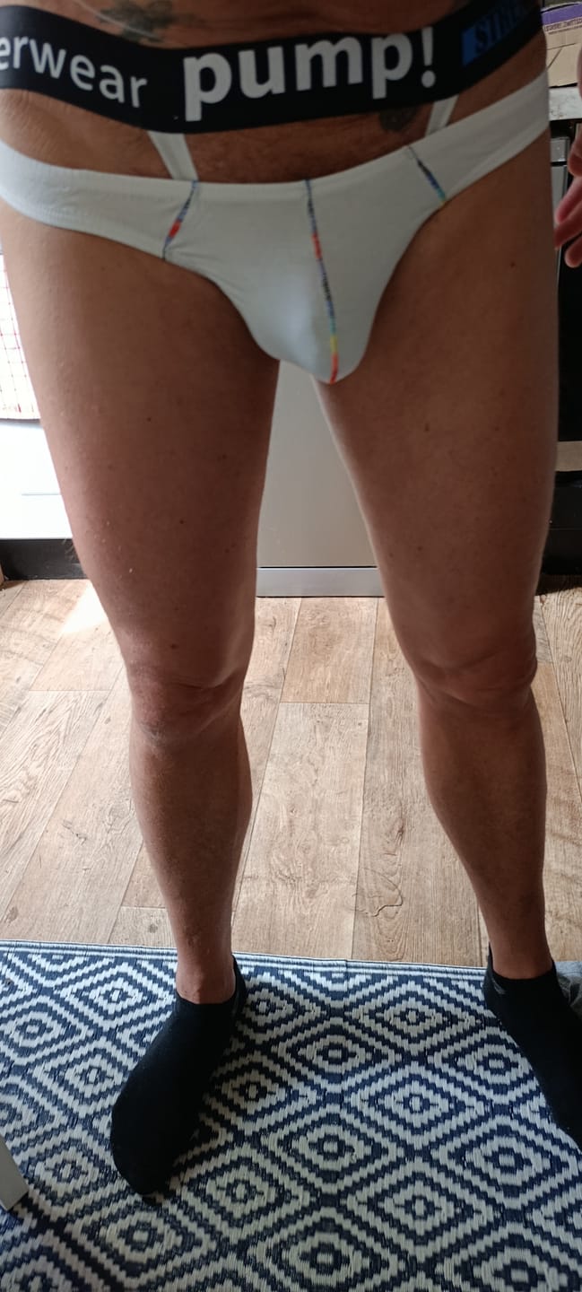 Customer photo review of 2 Pack Men’s Sexy Low-rise Garter Briefs