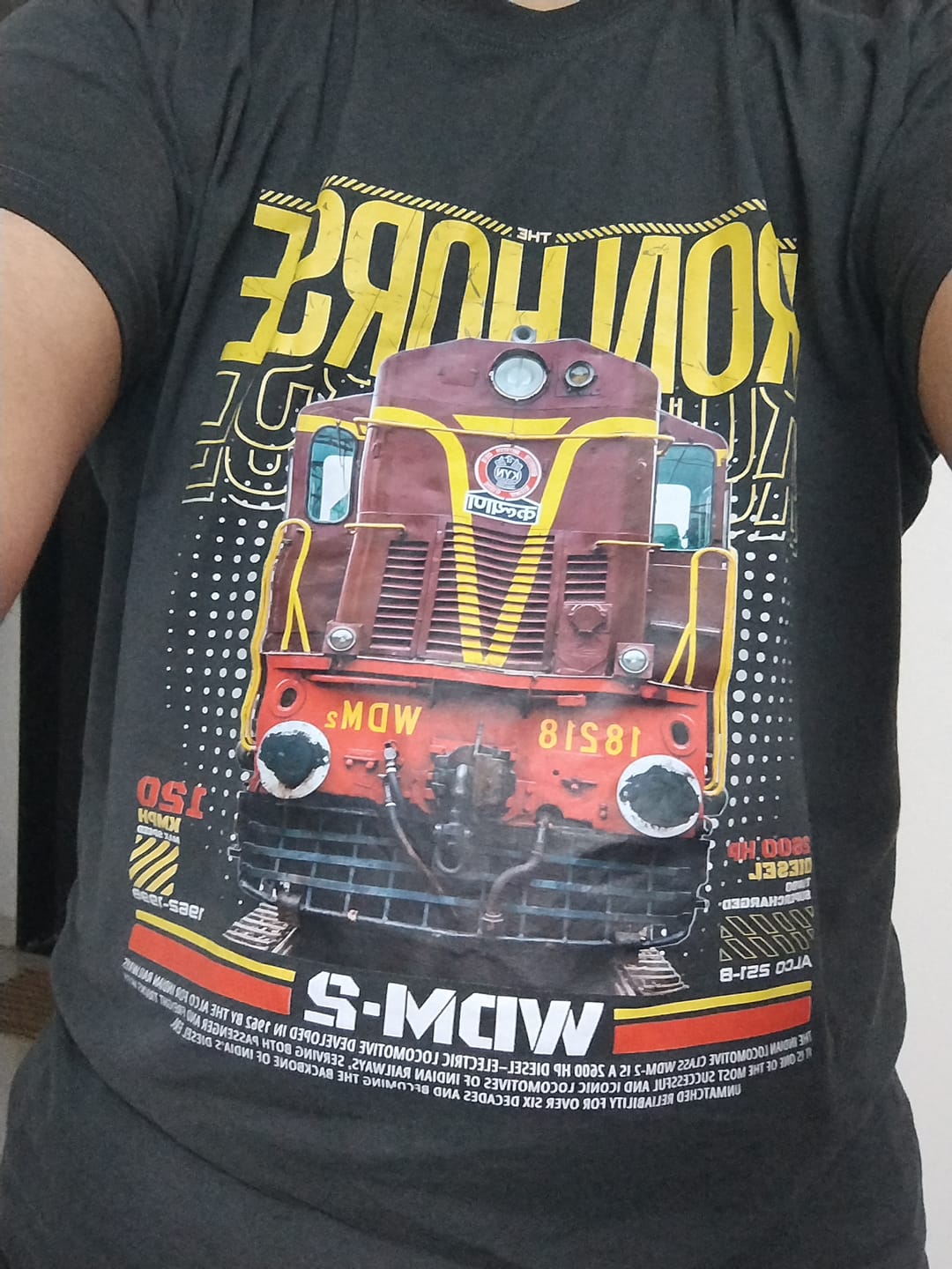 Customer photo review of WDM 2 The Iron Horse T-shirt