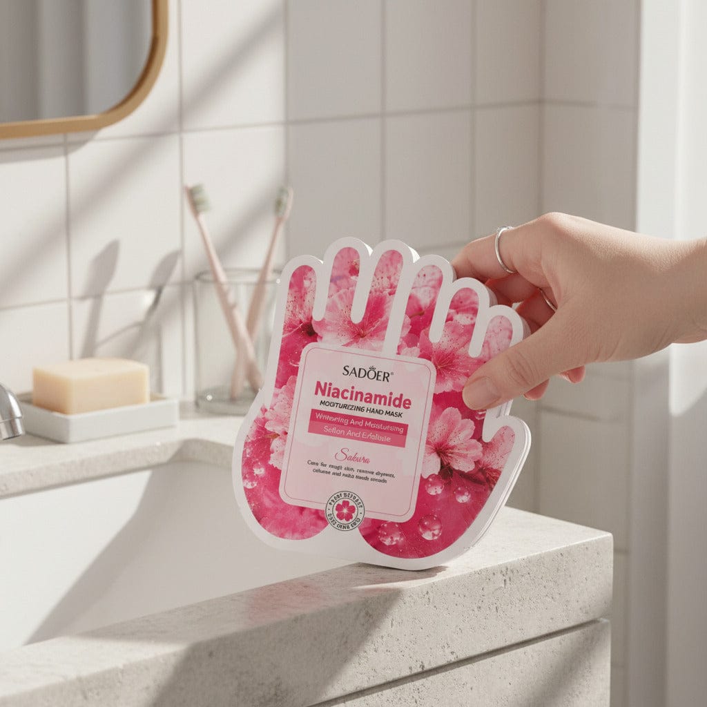 Customer photo review of Maschera Mani Niacinamide & Sakura – Idratante e Illuminante