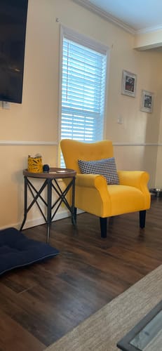Customer photo review of Allston High Back Upholstered Accent Armchair