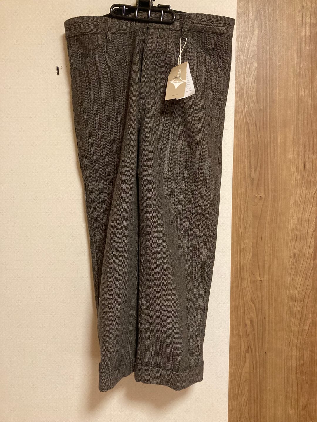 Customer photo review of Business&Casual　ウール混ヘリンボーンツイルスラックス