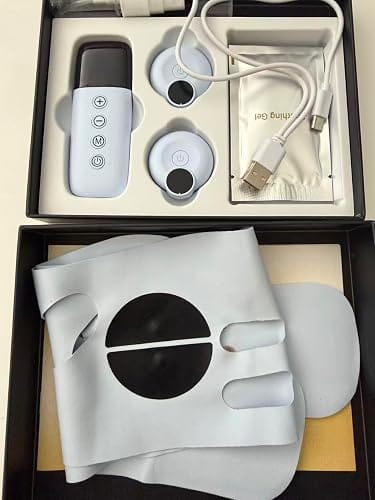 Customer photo review of Maschera EMS Tonificante Viso – 6 Modalità e 9 Livelli di Intensità