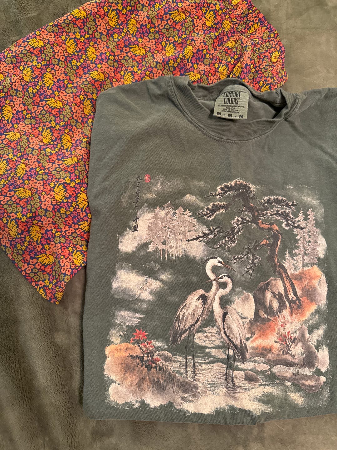 Customer photo review of The Heron Garden T-Shirt