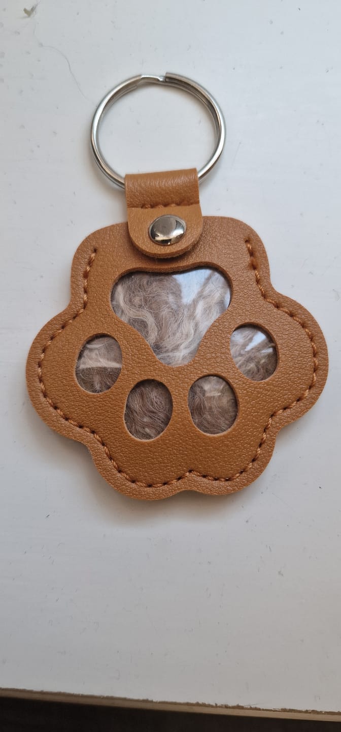 Customer photo review of FurEver With You – Pet Hair Keepsake Keyring