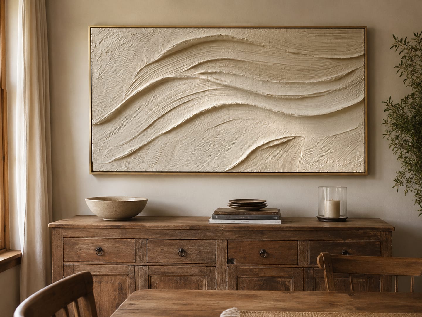 Customer photo review of Soft Wave-Textured Abstract Painting