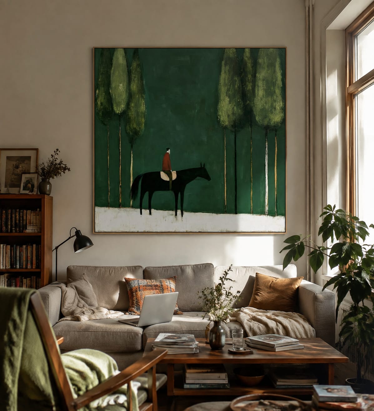 Customer photo review of Evergreen Passage-Black Horse Painting