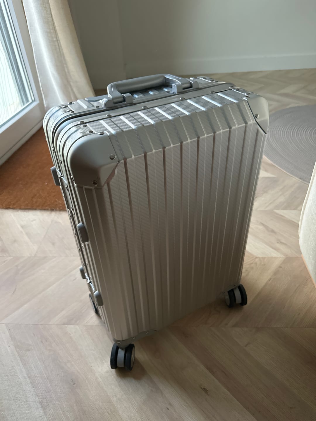 Customer photo review of TREVA Aluminum Suitcase Silver