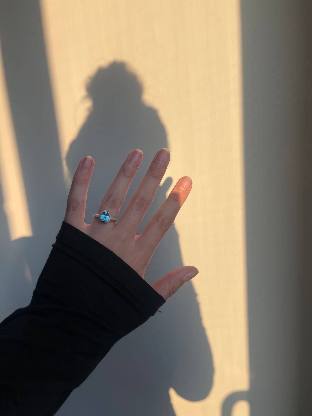 Customer photo review of Step Cut Dainty Pixel Ring (PREORDER)