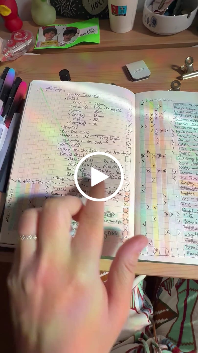 Customer video review of Running List Weekly Planner