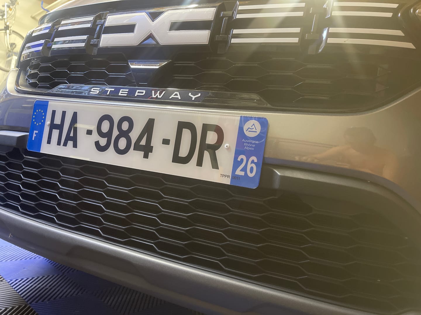 Customer photo review of Plaque auto plexiglass homologuée