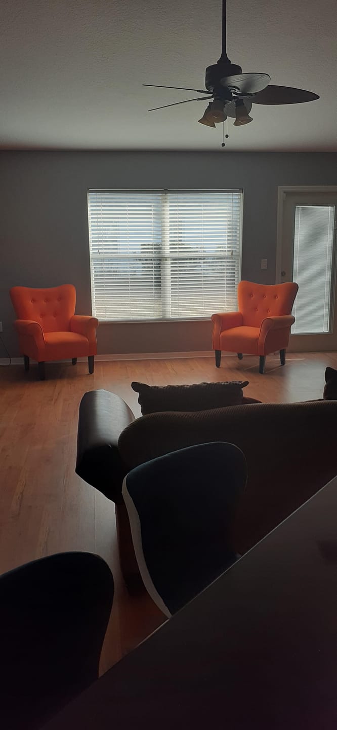 Customer photo review of Allston High Back Upholstered Accent Armchair