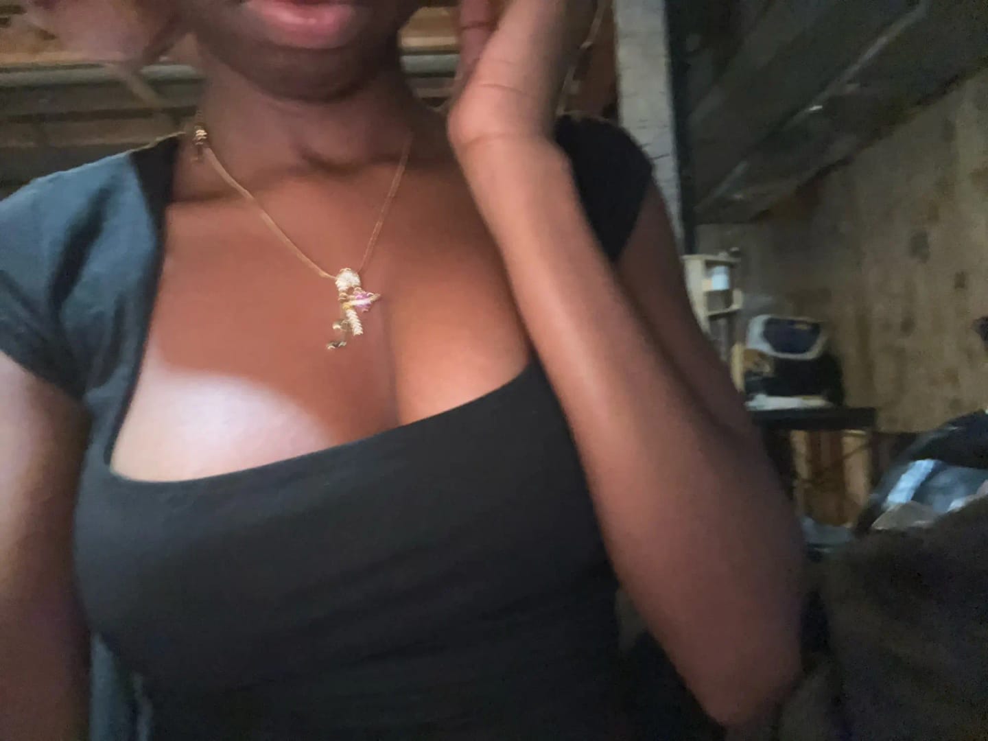 Customer photo review of Celeste Initial Necklace