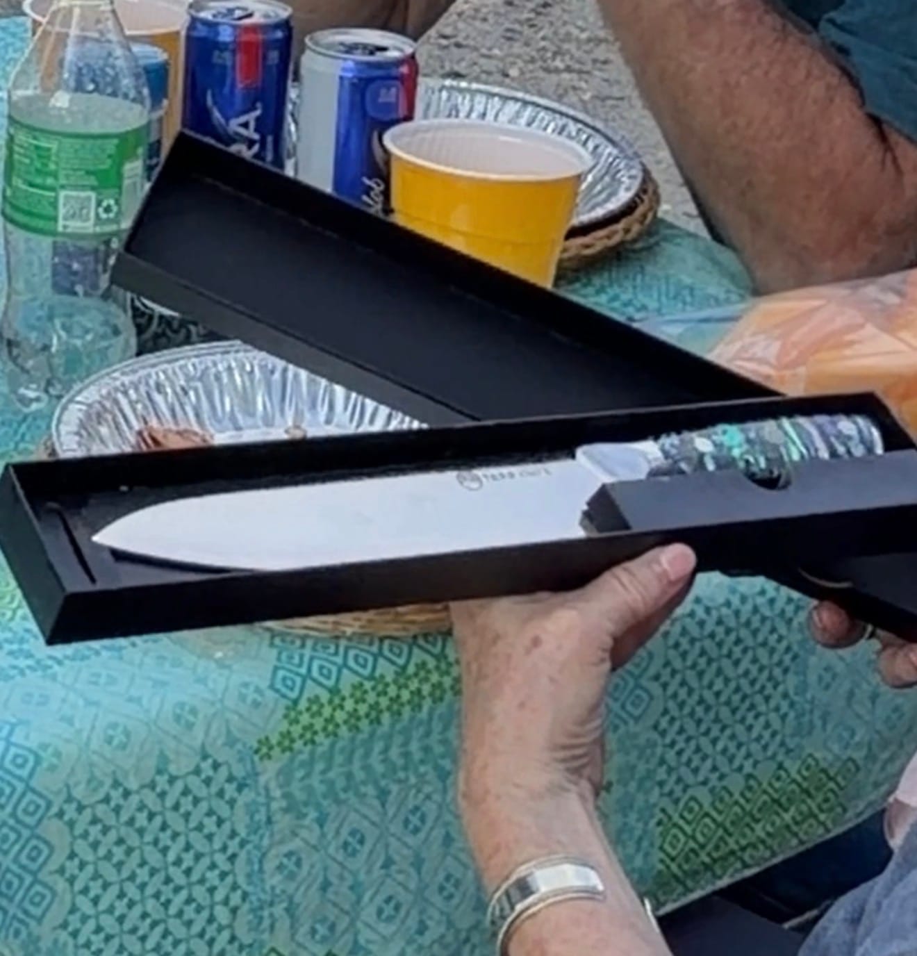 Customer photo review of Topo Handmade Chef Knife