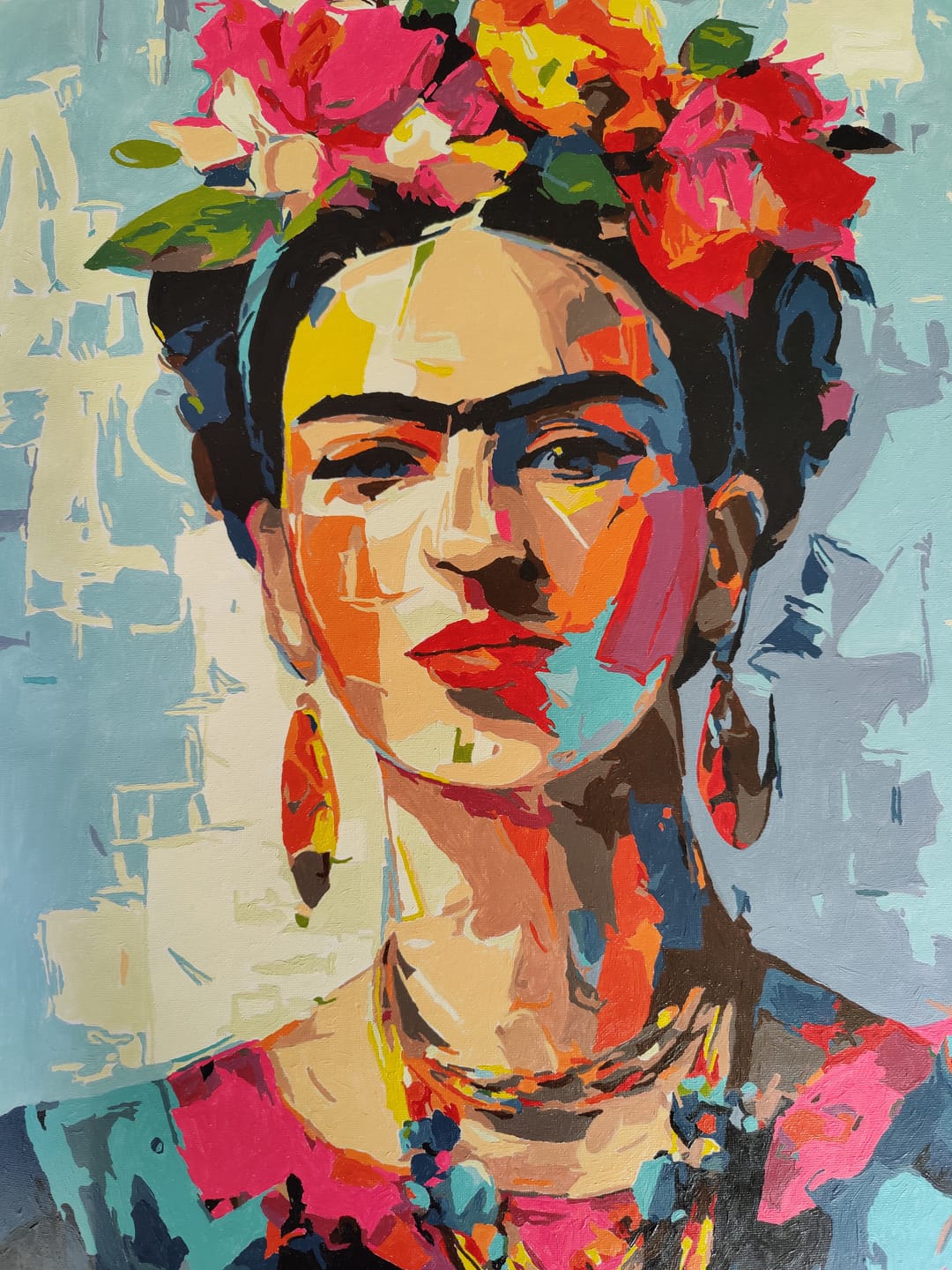 Customer photo review of Expressive Frida | Paint by Number