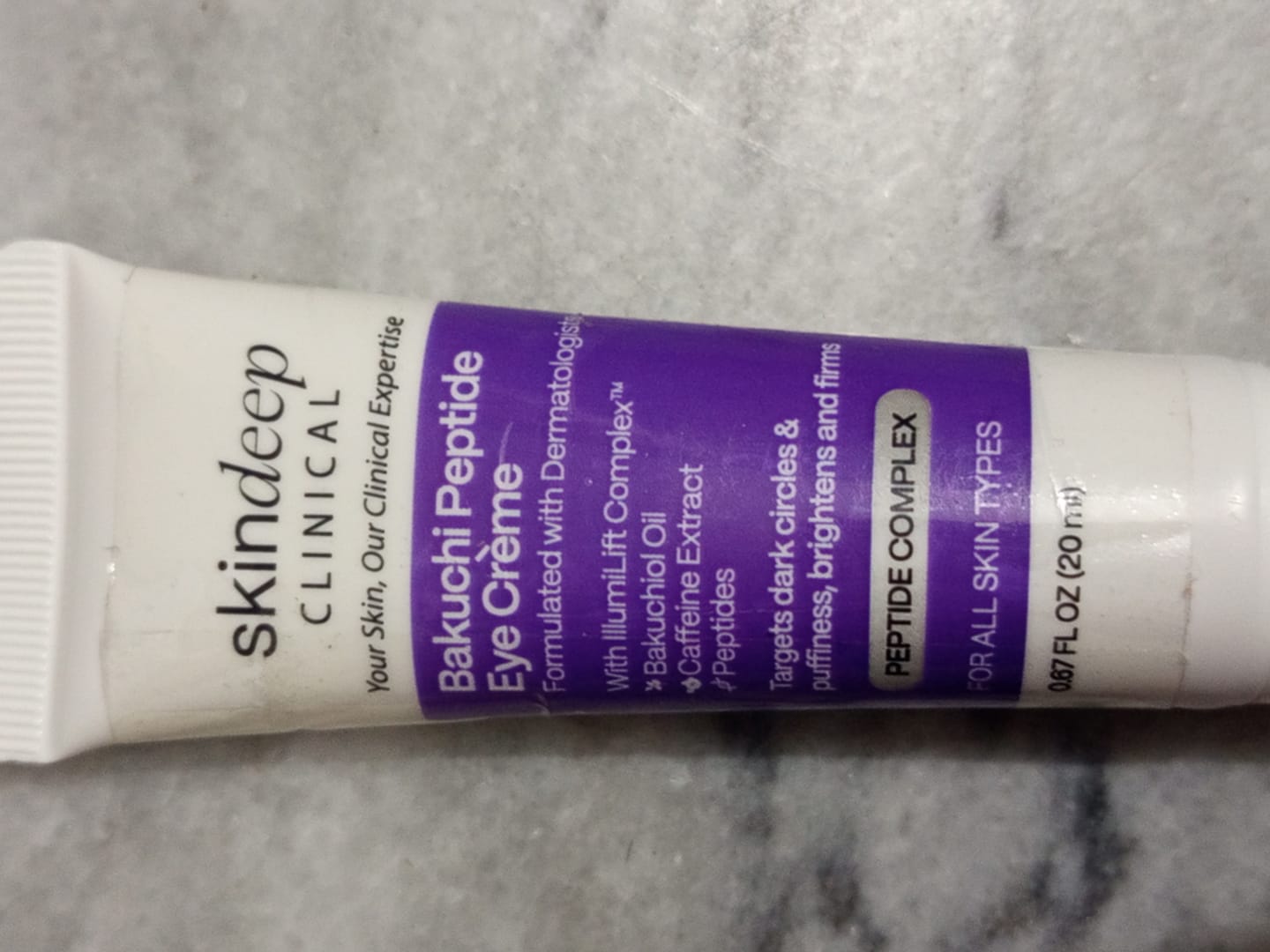 Customer photo review of Bakuchi Peptide Eye Crème