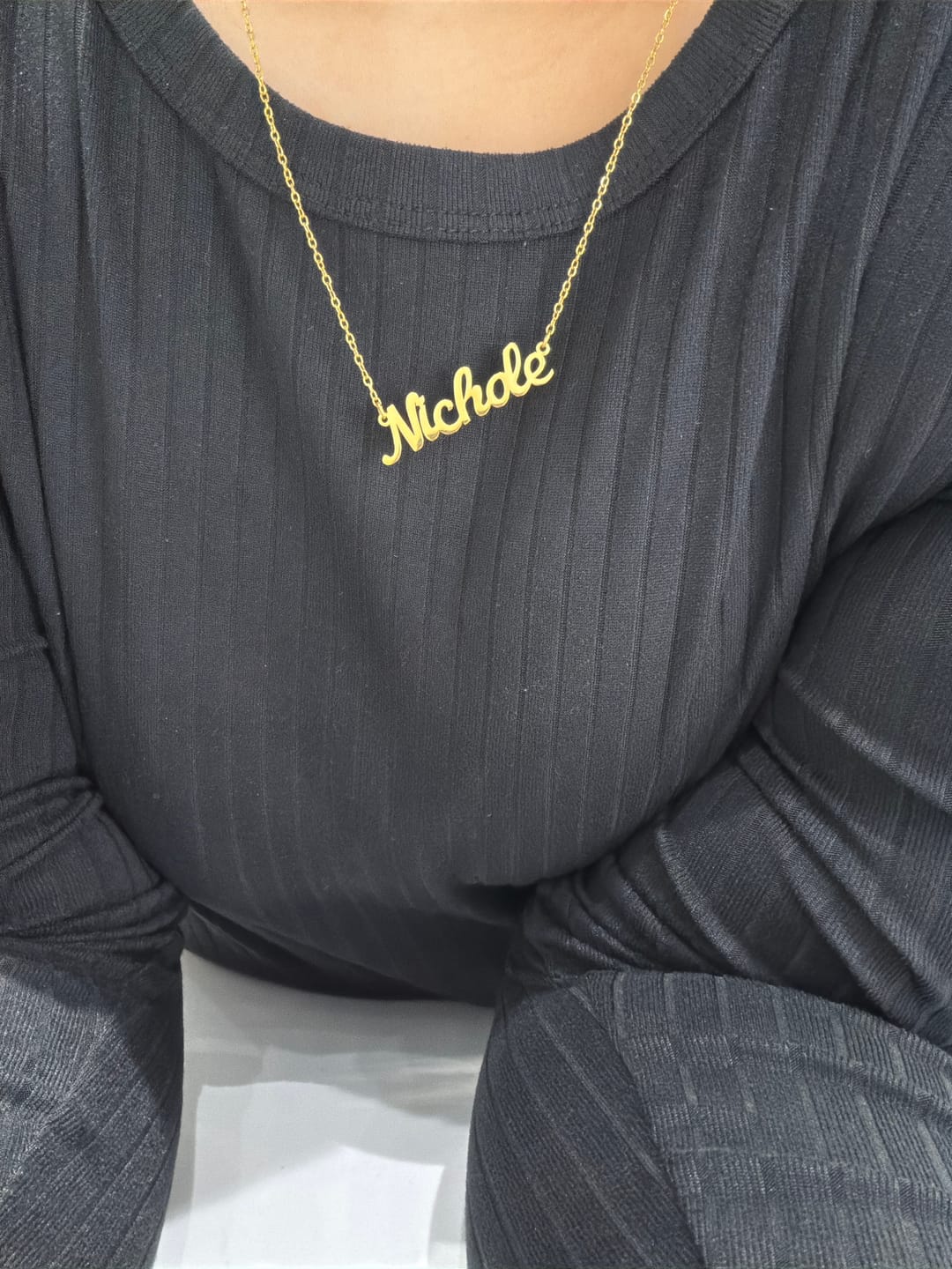 Customer photo review of Custom Name Necklace