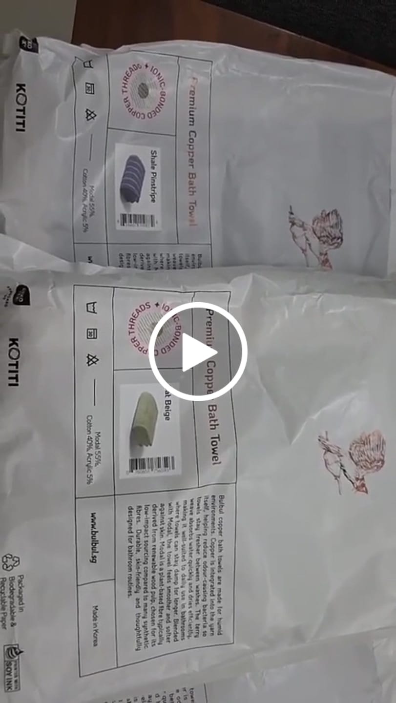 Customer video review of Premium Copper Bath Towel | Antibacterial