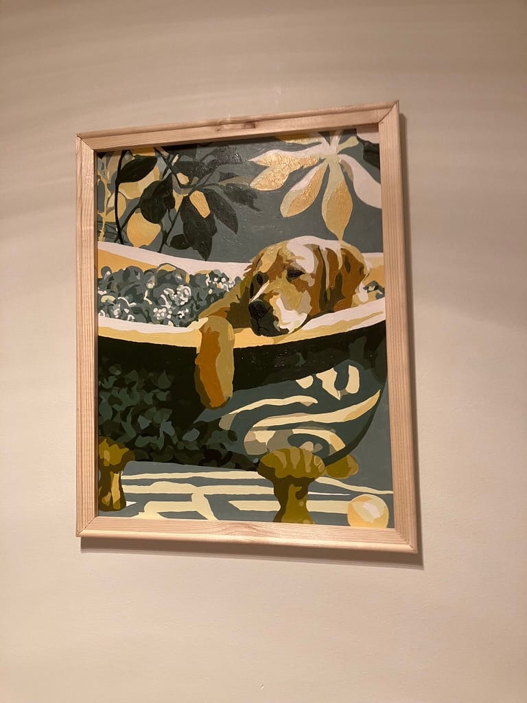 Customer photo review of Golden Serenity | Paint by Number