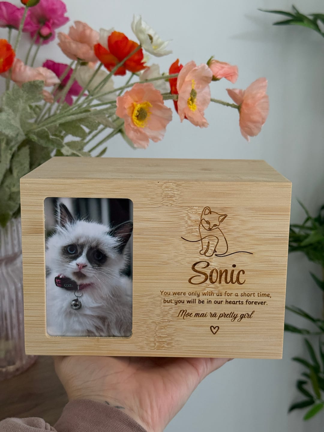 Customer photo review of Pet Memorial - I Love You Furever - Personalised.