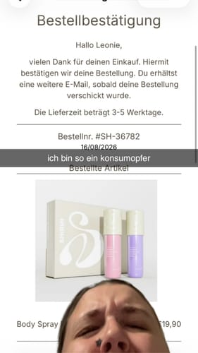 Customer photo review of Body Spray Duo